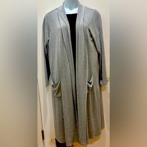 Kate & Mallory Long Gray Jacket 2X